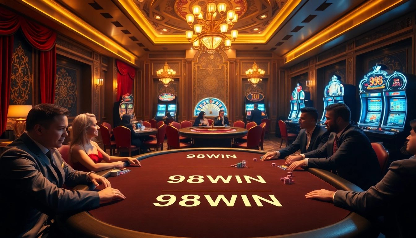 Experience the thrill at 98WIN's poker table, where high-stakes action and excitement meet.