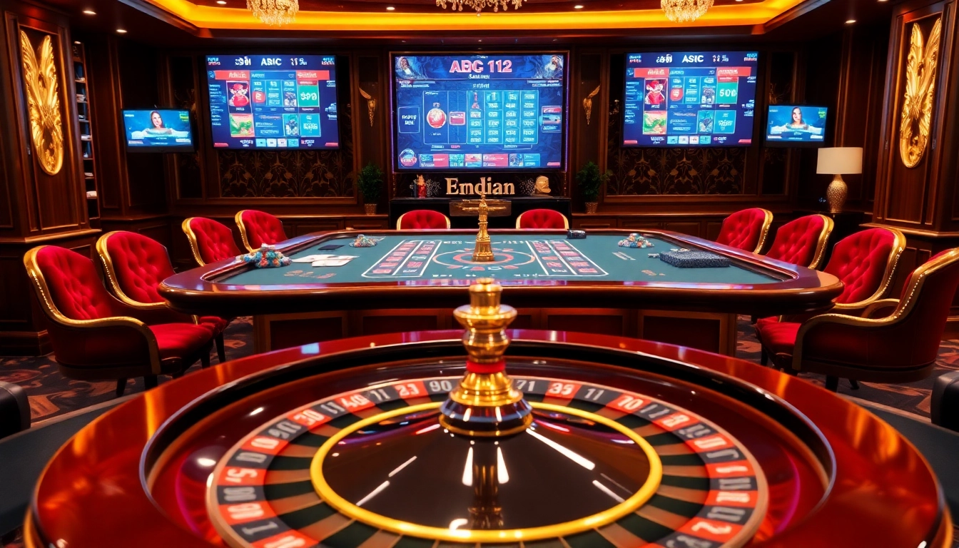 Experience thrilling gameplay at the ABC 8 casino with vibrant tables and engaging ambiance.