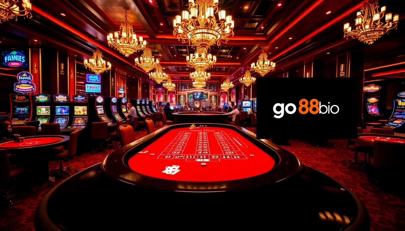 Players enjoying high-stakes games at go8s.bio/ in a luxurious casino atmosphere.