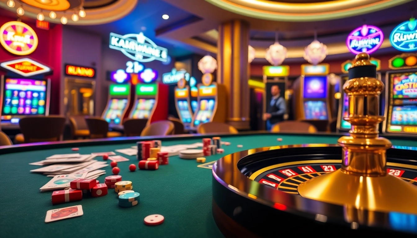 Winning big at the kuwin casino with bright games and exciting roulette action.