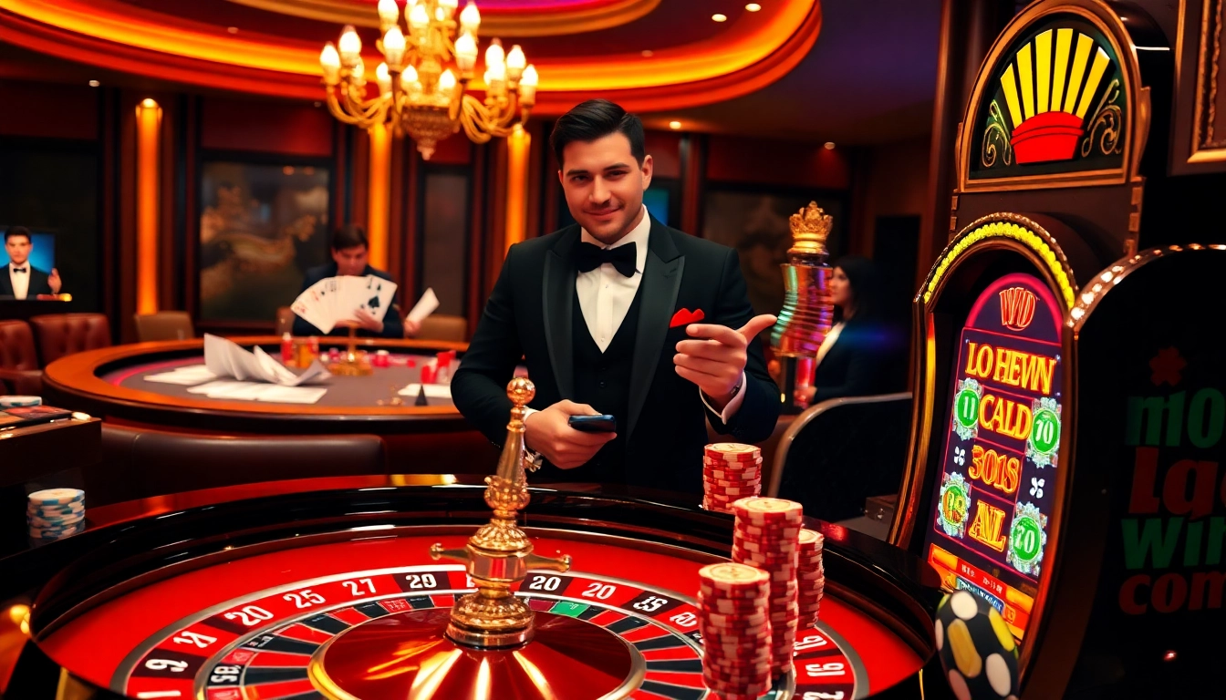 Experience thrilling wins with luckywin bet at a luxurious casino table.