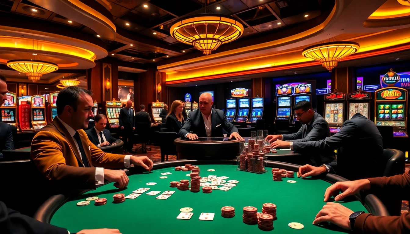 A poker game in a luxury casino setting highlighting the opportunities of Link 789K.