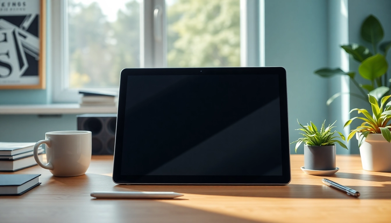 K88 tablet showcased in a modern office with natural light and elegant decor.