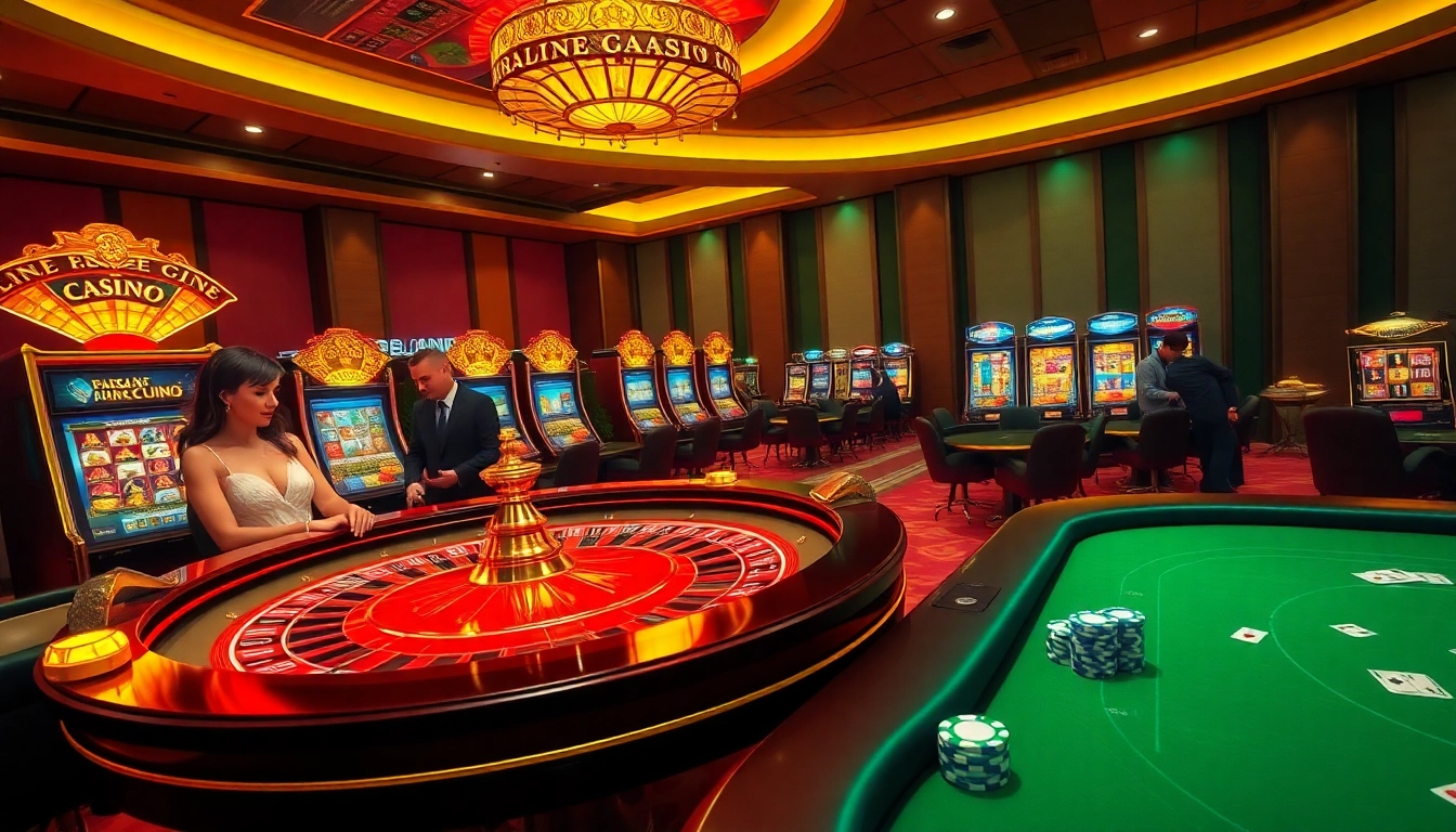 Engage with thrilling casino action at Luck8 com, featuring roulette, poker, and slot machines in a vibrant atmosphere.