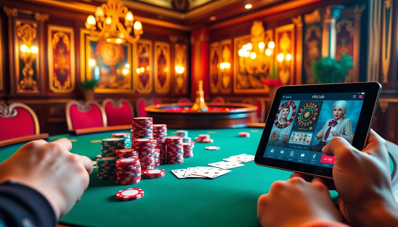 Experience the thrill of downloading tải HitClub amidst an exciting casino atmosphere.
