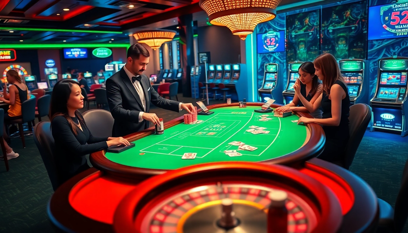 Experience the thrill of FEBET gaming at a vibrant casino table filled with excitement.