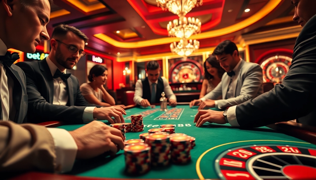 Experience thrilling gameplay at Bet88 with elegant poker action and vibrant casino ambience.