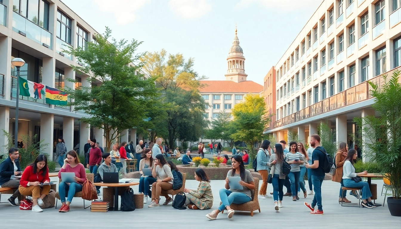 Explore how to bahcesehir university apply, showcasing students in a vibrant campus setting in Istanbul.