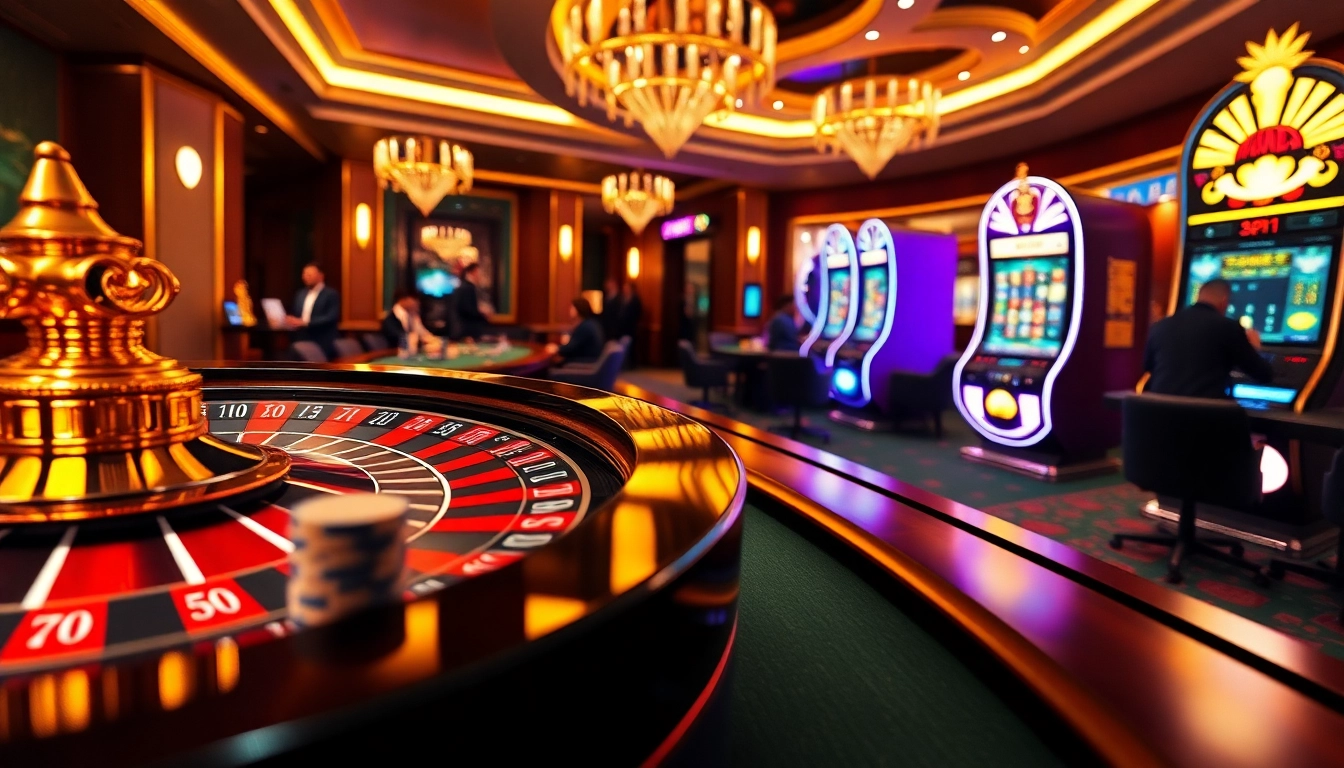 Experience the thrill of winning at 78win com with luxurious casino visuals showcasing roulette, poker, and slot games.