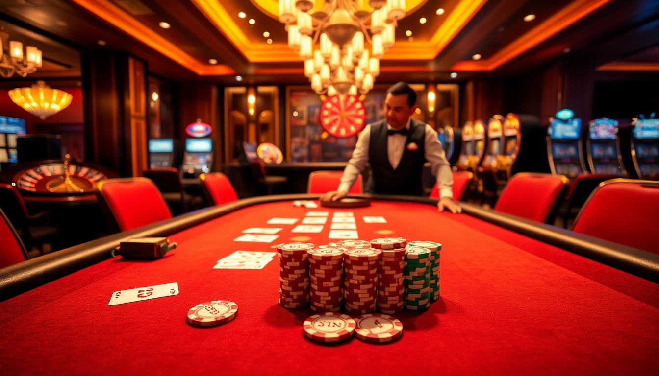 Experience thrilling gameplay with TX88 branded poker chips at a luxury casino table.