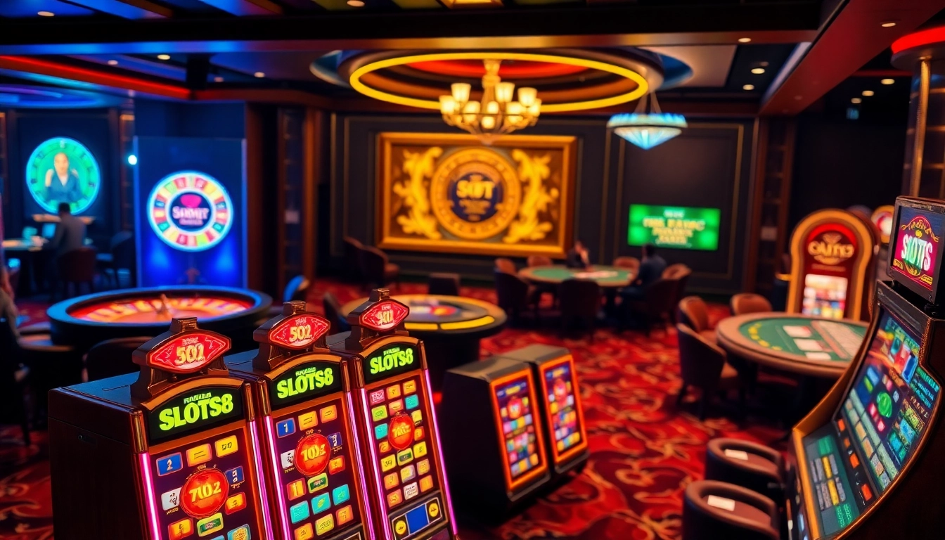 Experience thrill at SLOTS8 with vibrant slot machines and exciting gameplay.