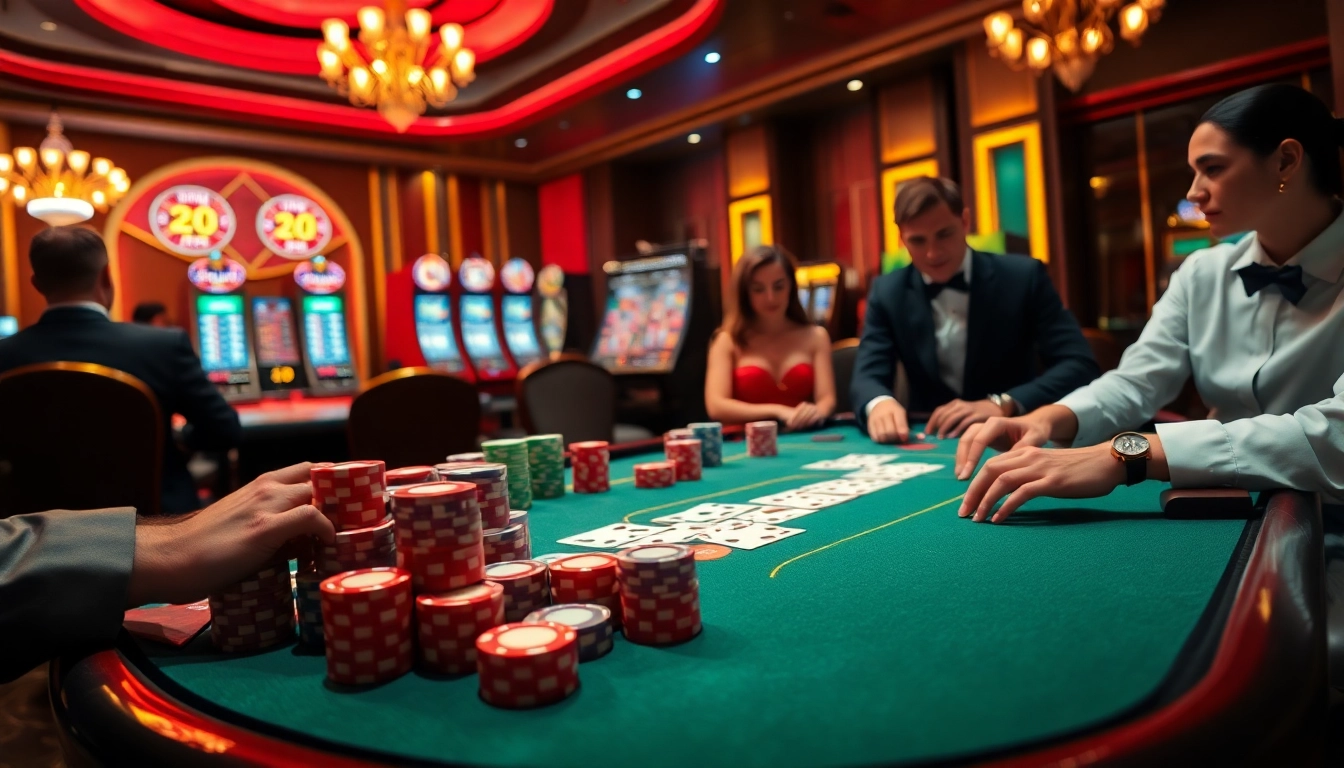Players engage in high-stakes poker at Rikvip, surrounded by luxurious casino ambiance.