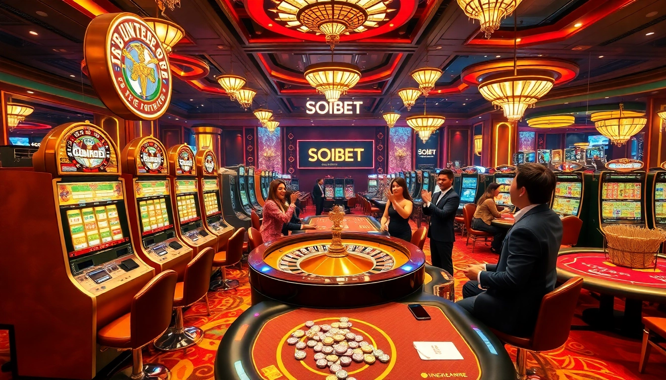 Players enjoying exciting games at SOIBET casino with vibrant slots and professional tables.