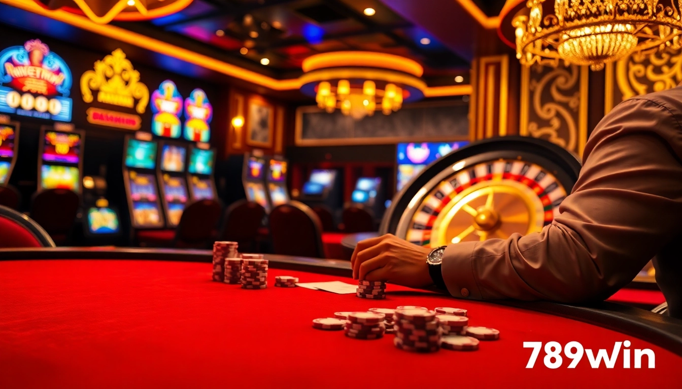 Experience thrilling gameplay at 789win with vibrant casino tables and immersive slot machines.