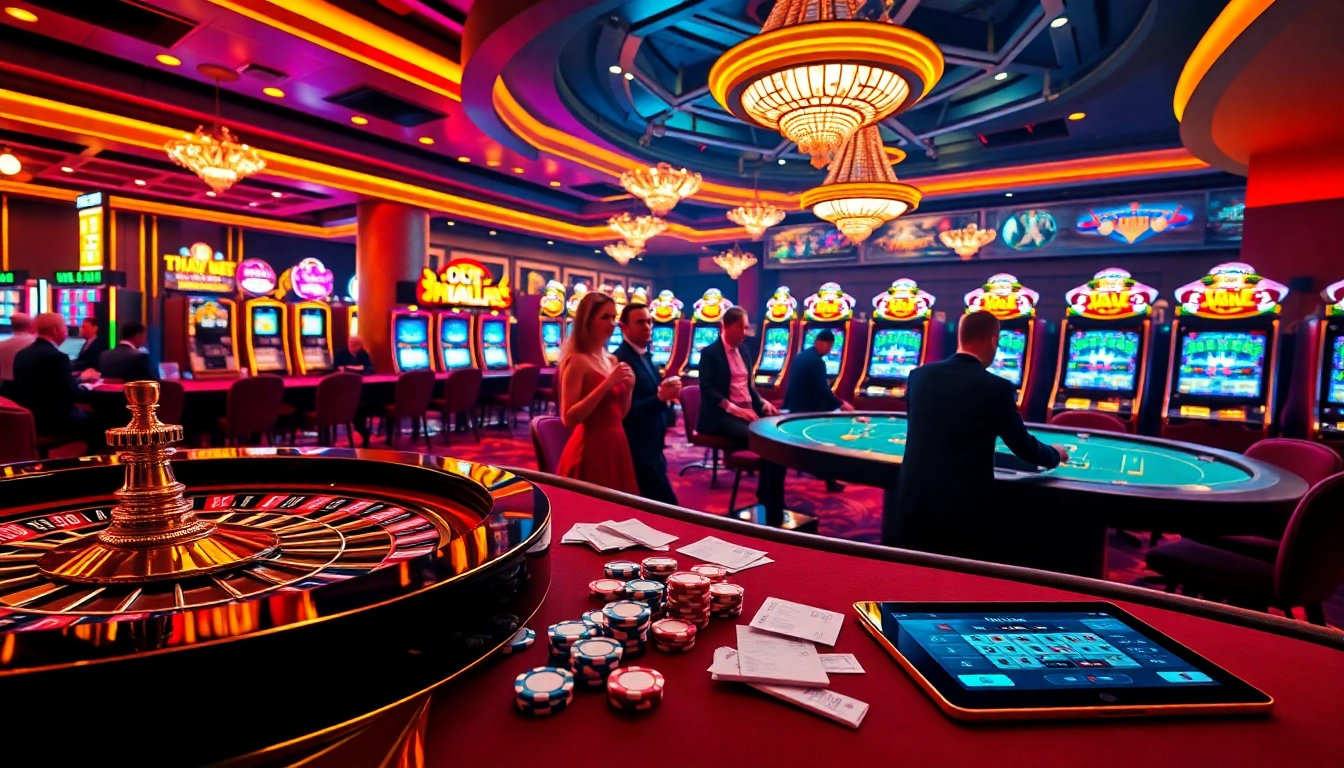 Players engaging in thrilling table games like blackjack at THA BET casino.