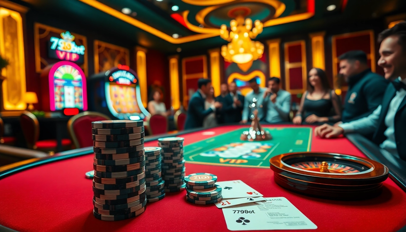 Experience the thrill of 789bet vip gaming with vibrant casino tables and luxury elements.
