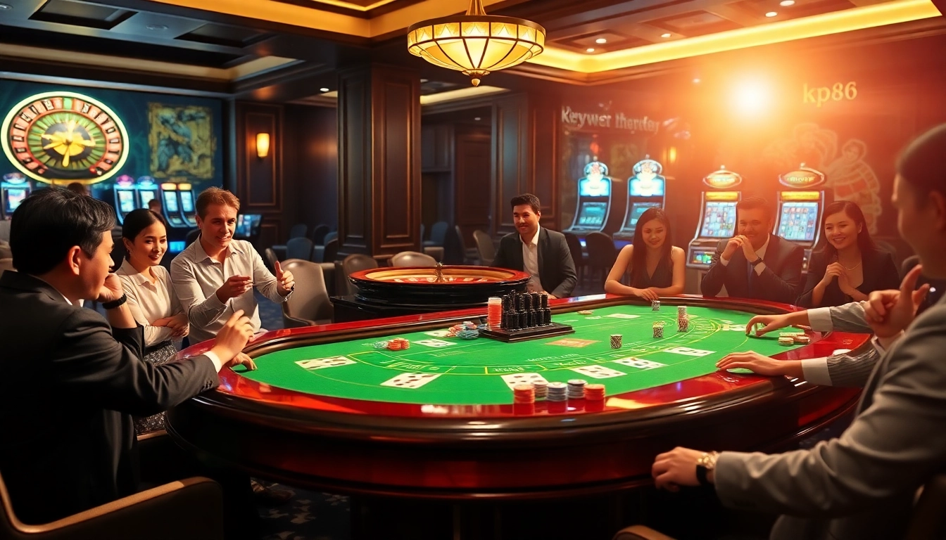 Experience thrilling gameplay at kp88 with colorful chips and a vibrant casino table.