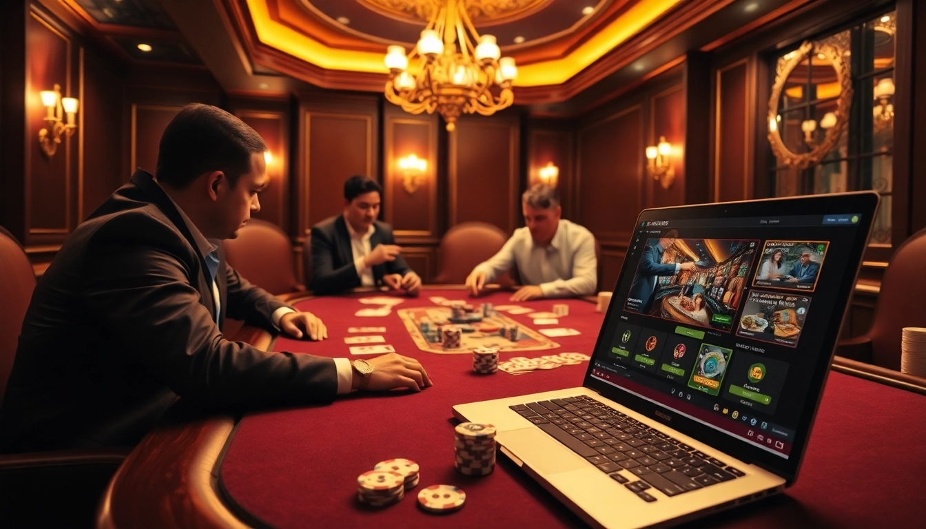 Winning strategies at https://www.sclub88.bet/ featuring a high-stakes poker table and professional players.