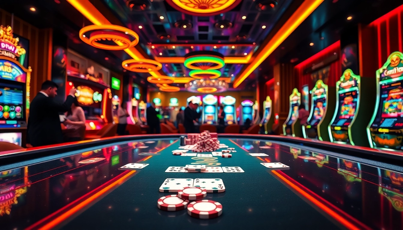 X88 game interaction with vibrant casino scene featuring poker chips and slot machines.