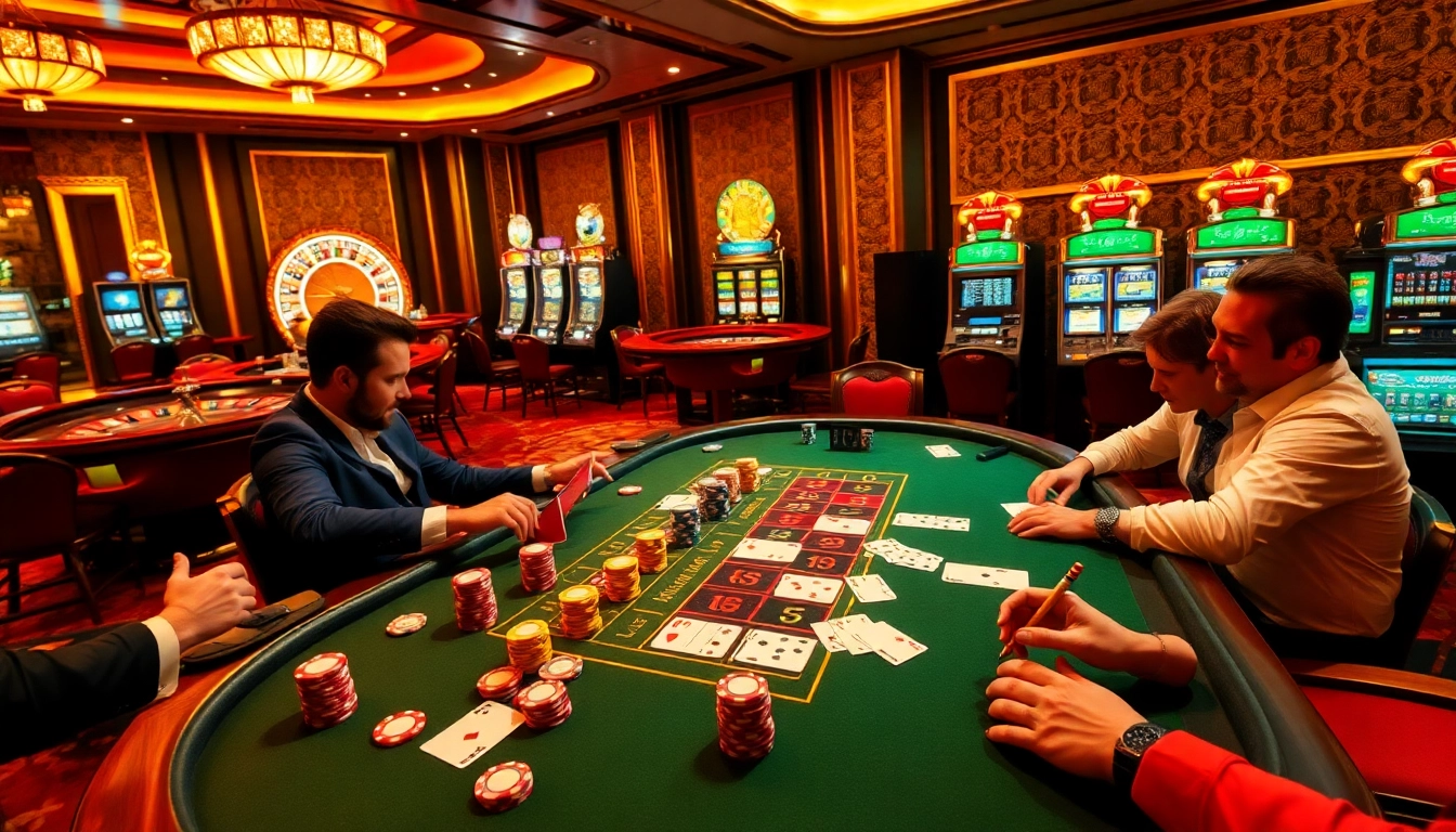 KK55 poker table scene with vibrant chips and cards, capturing the thrill of gambling