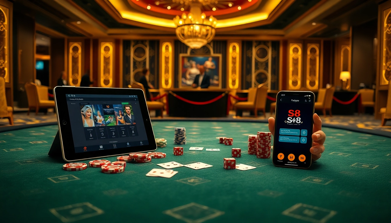 Experience the excitement of online gambling with Giới Thiệu S8's professional casino setting.