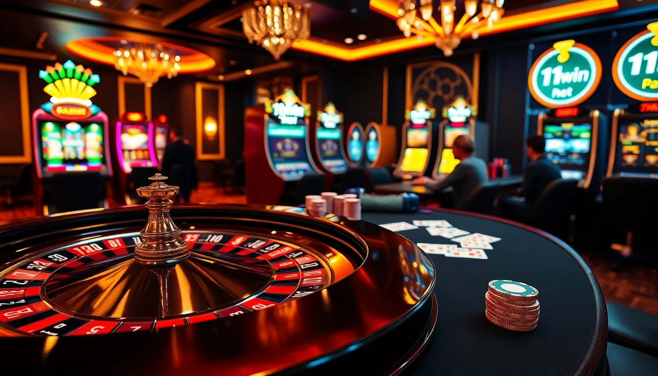 Experience thrilling casino action at 11win net with vibrant poker games and roulette tables.