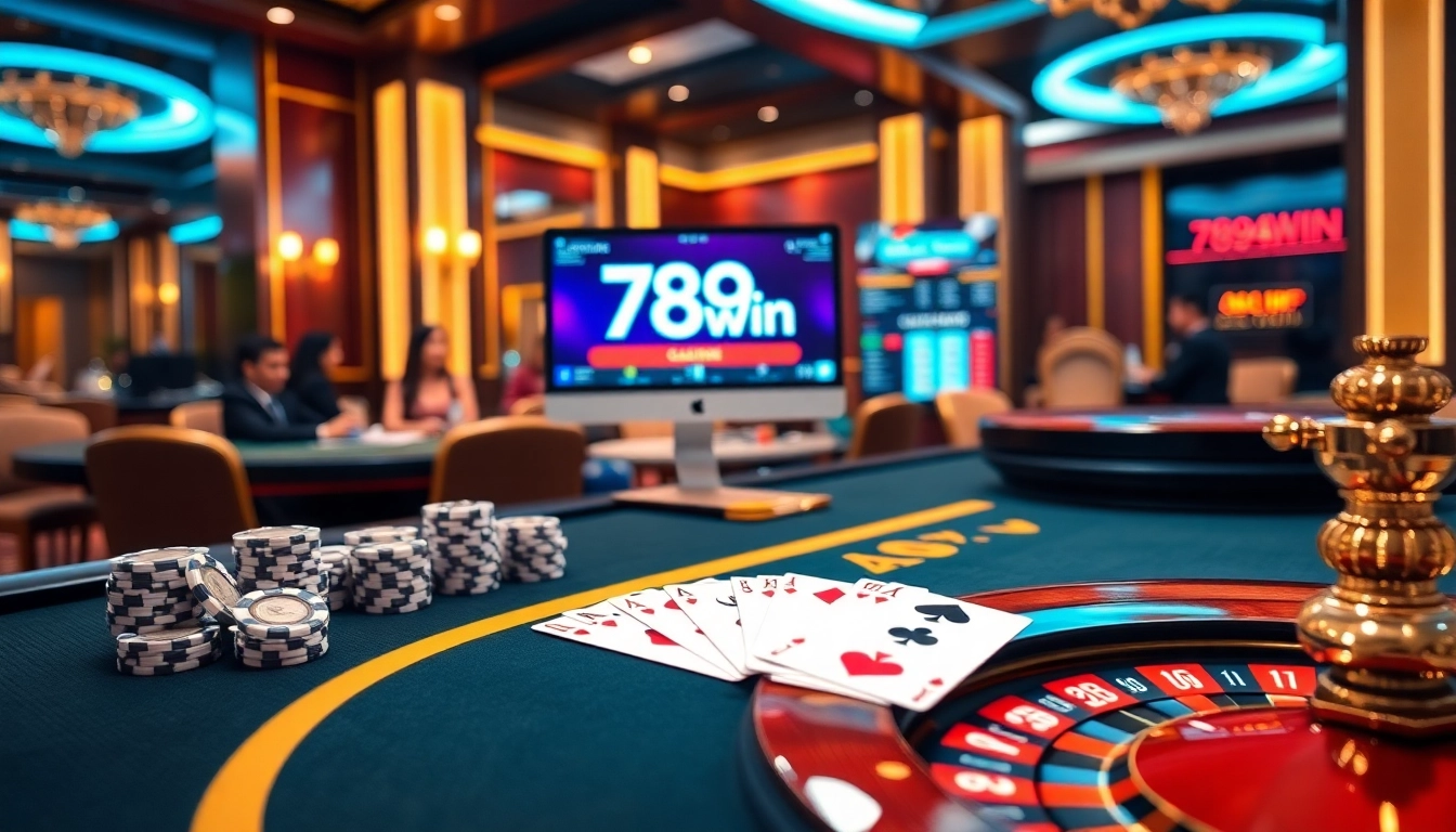 Experience the excitement of winning at 789win with vibrant casino gaming visuals.