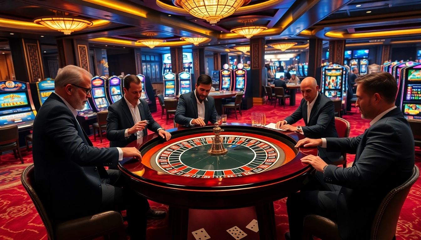 Engage in thrilling gambling action at xx88.bot with a luxurious casino roulette table and professional players.